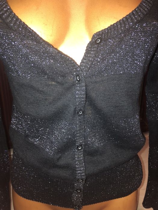 Cardigan bluza pulover cu sclipici Zara