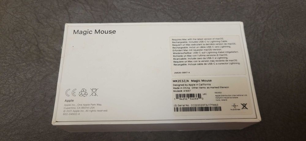 Mouse Magic Apple 2 A1657, Alb ca nou  sau nou  e cutia desfacuta