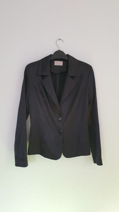 Sacou M 38 negru elegant de satin