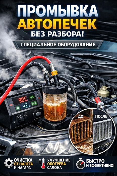 Промывка печки автомобиля