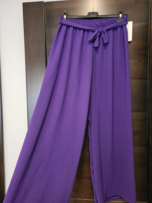 Pantaloni vară-Pantaloni lejeri-Pantaloni colorați- Pantaloni cu crac larg