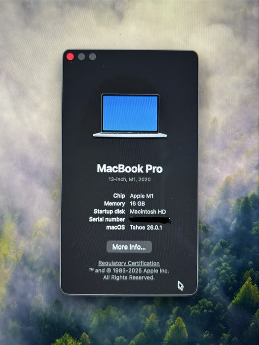 MacBook Pro M1 13” / 16GB RAM / Touch Bar / Отлично състояние