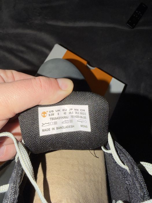 Timberland mid lace Chukka Boot bocanci gri cu negru piele 42 noi