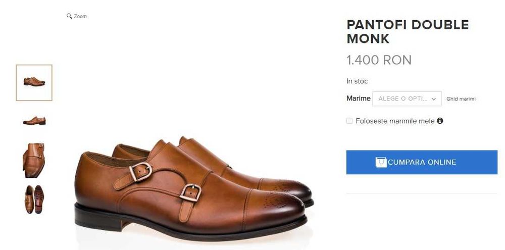 Pantofi monk 45 45.5 premium cap toe Jules NOI piele naturala moale