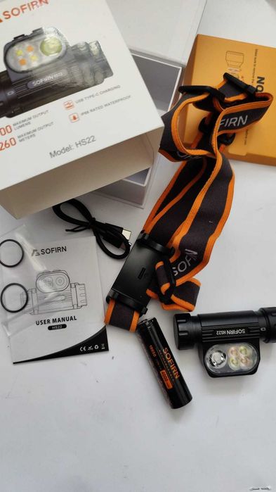 Lanterna frontala LED Sofirn HS22- full set