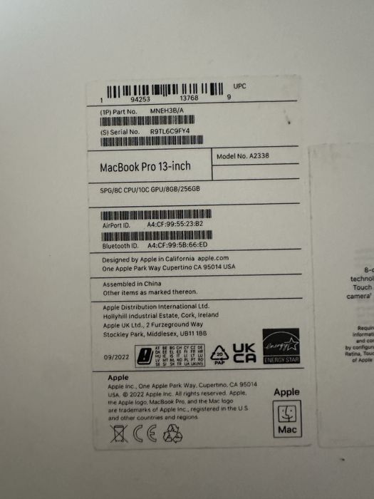 MacBook Pro with Apple M2 chip 13 inch