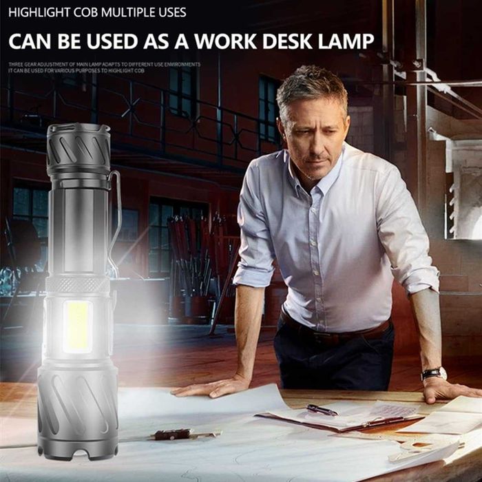 WindFire Torch, супер ярко, презареждащо се, мощно фенерче за туризъм