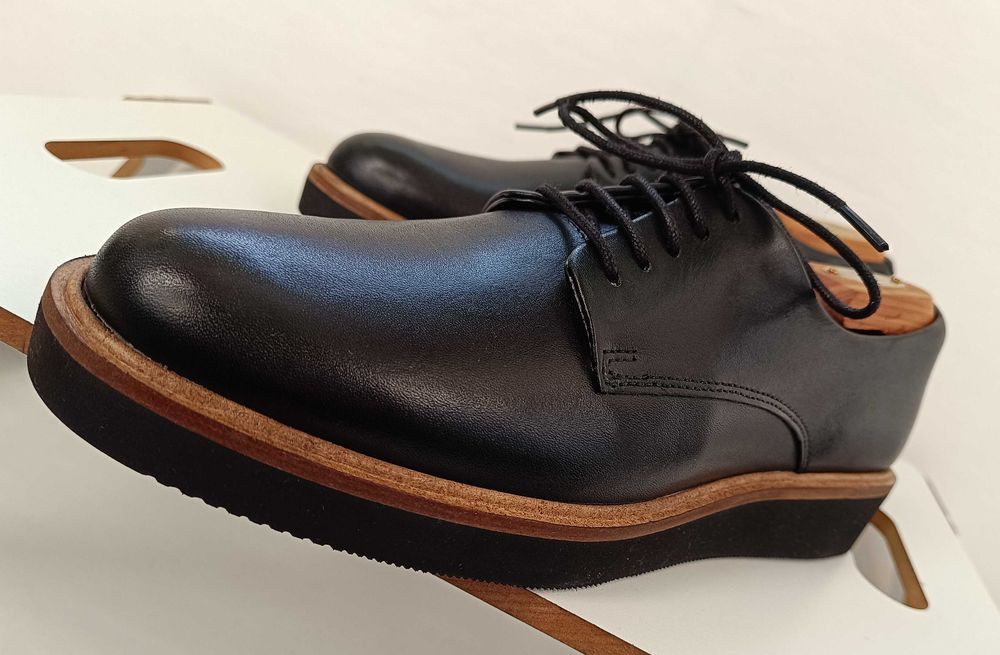 Pantofi derby 39 40 plain toe premium Clarks NOI piele naturala moale