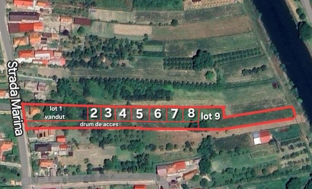 Teren de vânzare - parcele de la 250 mp - Strada Marina, la 2 minute de oraș

Lidl