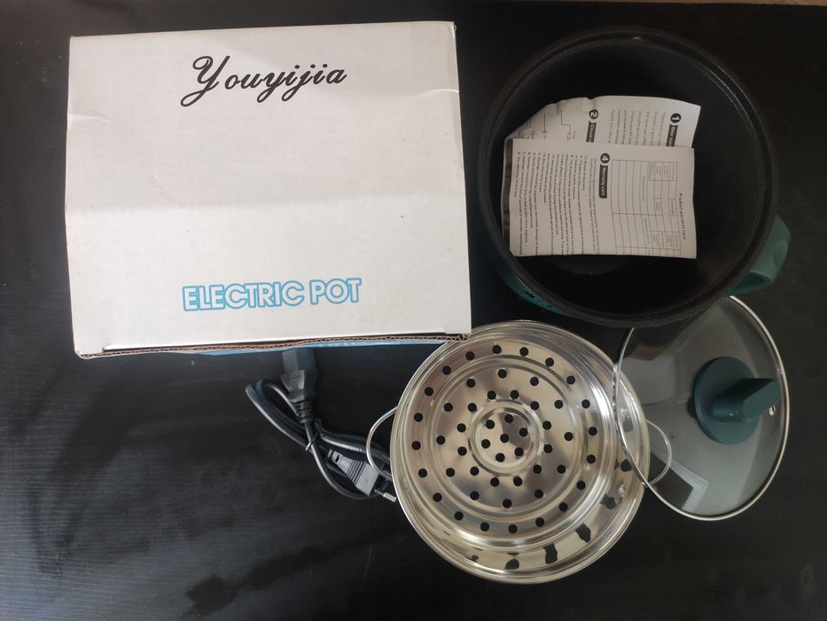Електрическа тенджера Lynker 1.2L за на супи, нудли, паста, варене на яйца, 600W