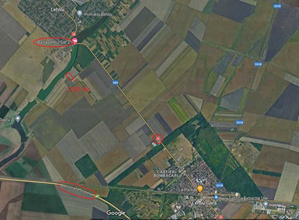 Teren de vanzare cu deschidere Lacul Lehliu Sat - Intravilan 2105 mp