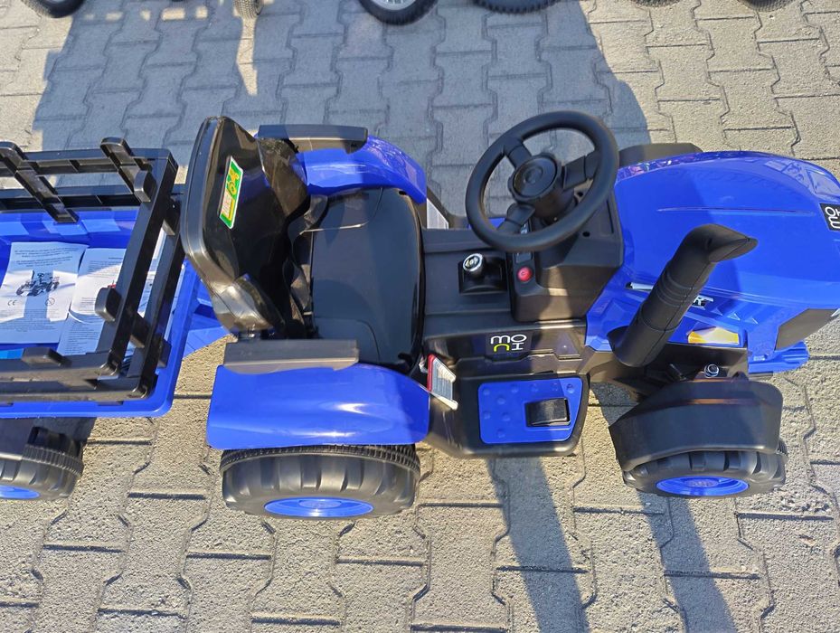 TEXAS акумулаторен трактор с ремарке RANCHER син