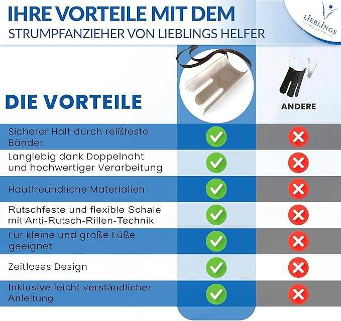Обувалка за чорапи LIEBLINGS HELFER , Германия , 74см връзки, помощник