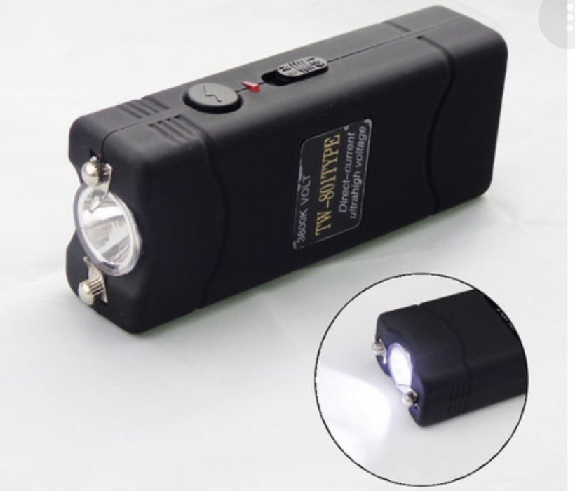 военен мощен електрошок удобен дизайн с лед фенер калъф за оцеляване