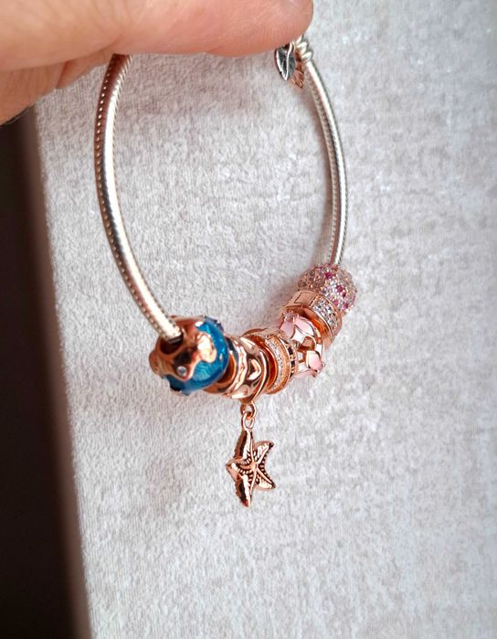 Талисмани за гривна Пандора - жълто сребро