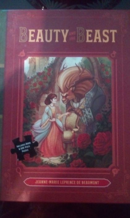 Set cadou Frumoasa si Bestia, carte in engleza si puzzle de 500, nou