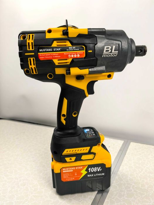 Cheie impact Brushless Mustang Star 2000Nm, 2 acumulatori, 3/4