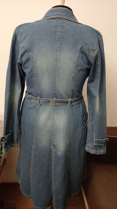 Джинсовый тренч, Размер 46-48.