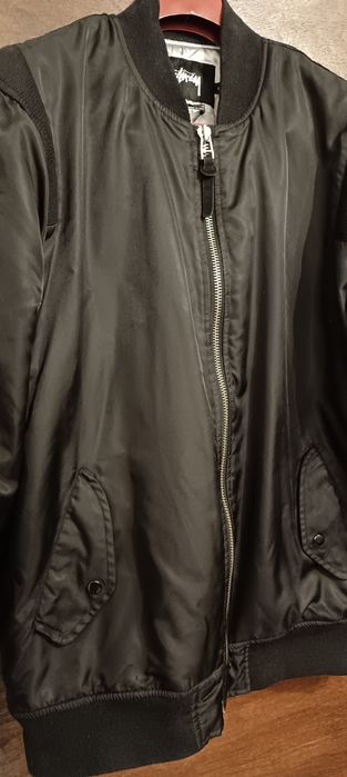 САМО ДНЕС, КРАЙНА ЦЕНА! Stussy Waxed Bomber Flight Jacket Black
