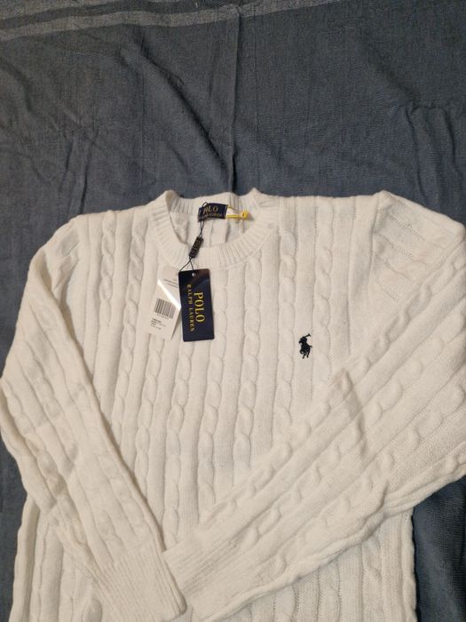 Pulover Ralph Lauren Alb !! Nou!!