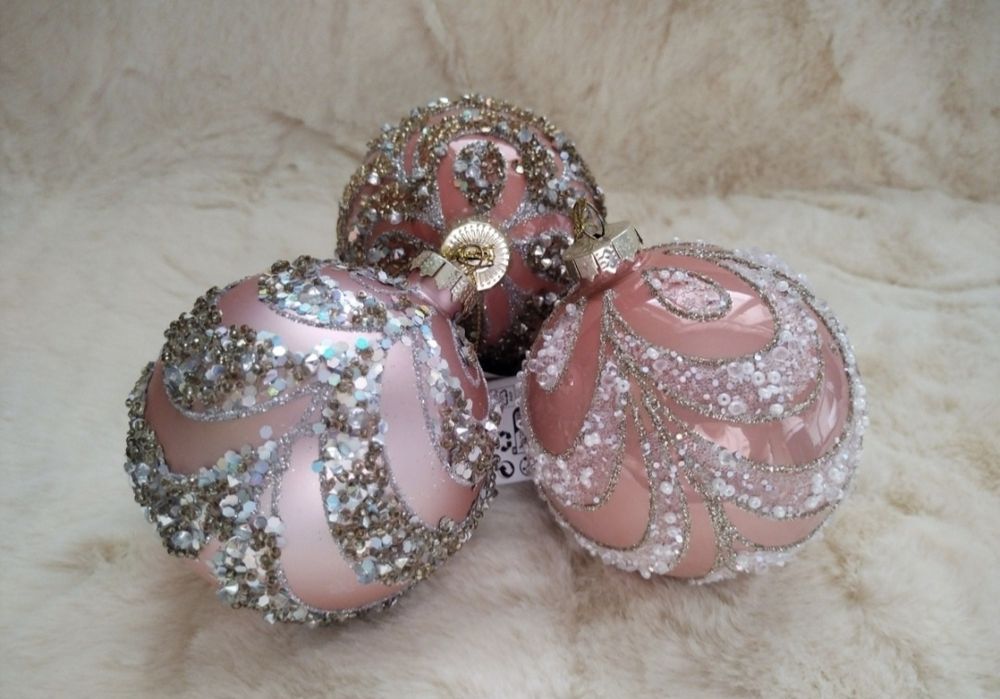 Стъклени коледни топки за елха, Коледна украса. Коледна декорация