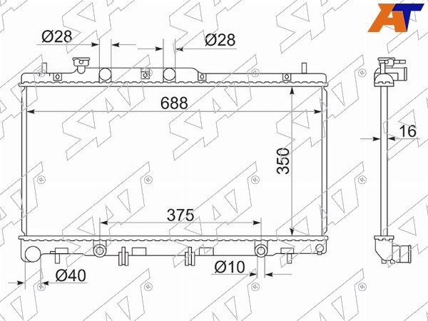 Радиатор Subaru Legacy