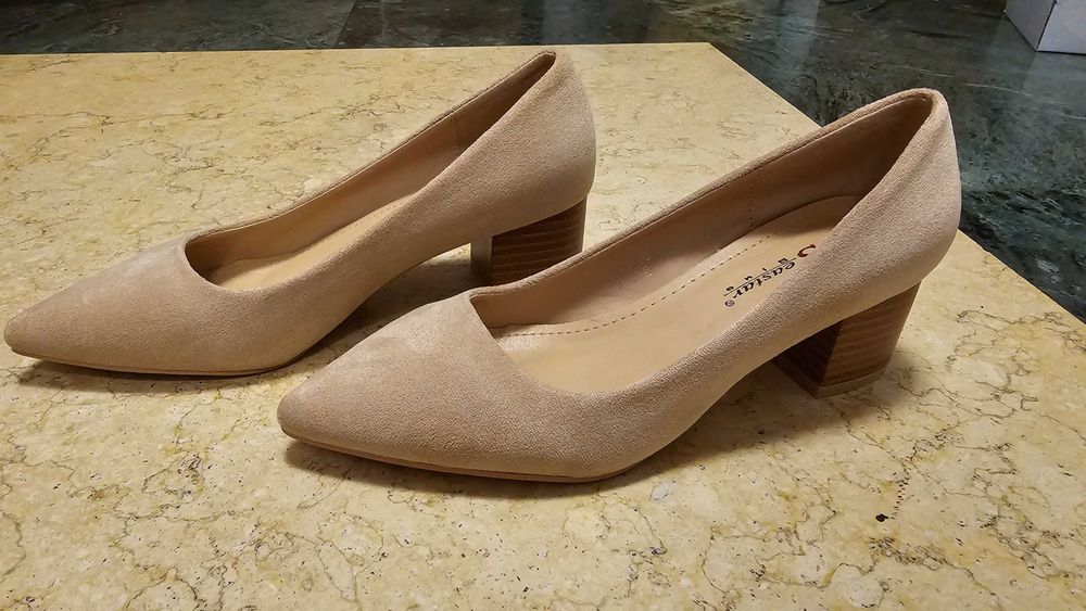 Розови дамски обувки нисък ток пантофки N 38 пролет лято