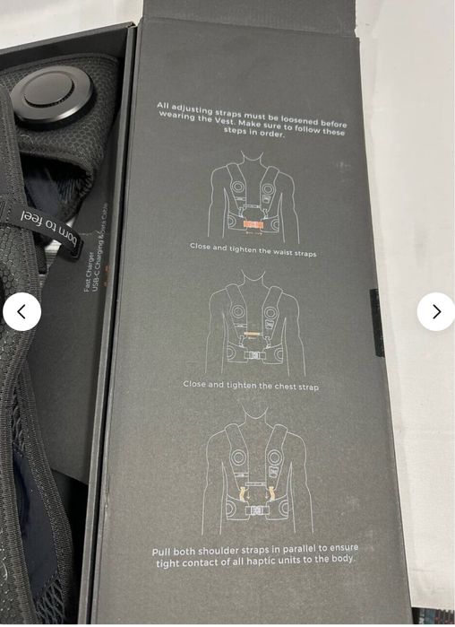 Woojer Haptic Vest 3 for Games, Music, Movies, VR and Wellness Black