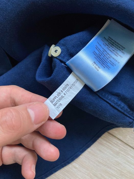НОВА POLO By Ralph Lauren 100% linen мъжка ленена риза лен размер S