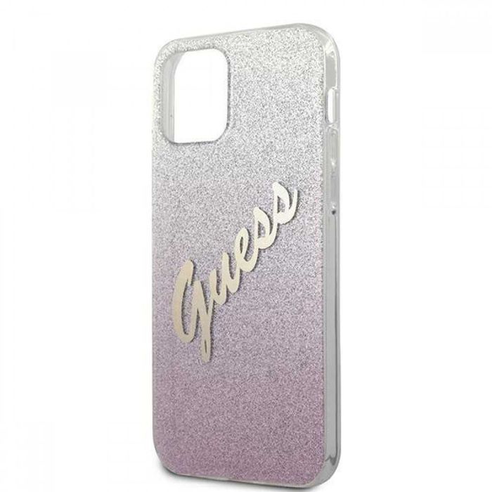 Гръб Guess Glitter Gradient Script за iPhone 12,12 Pro,12 Pro MAX