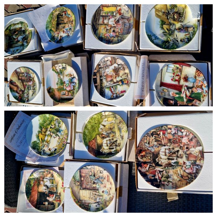 Farfurii decorative set 12 buc portelan