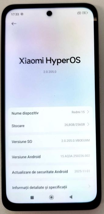 Telefon Xiaomi Redmi 15 (AG35 B 35685) Garantie 2 ani !