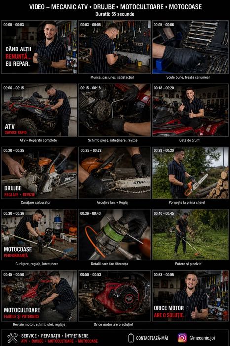 Service și reparații motocoase și motocultoare