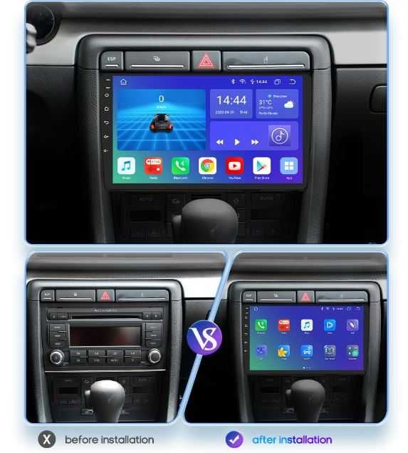 Navigatie Audi A4, Seat EXEO, 2G RAM+32G ROM, 8Core, MONTAJ INCLUS