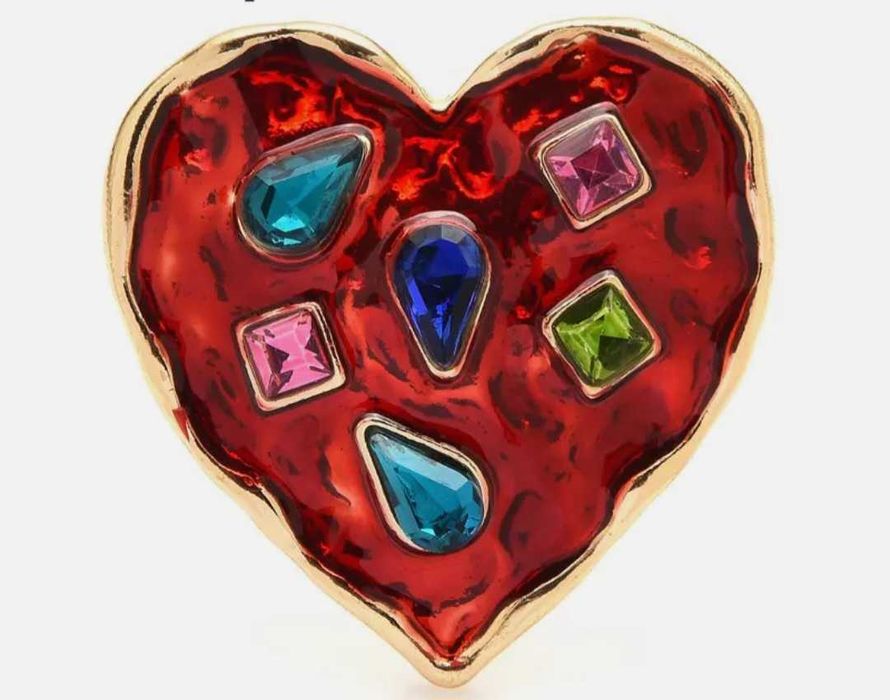 Подарок для девушки   женщины брошь в виде сердечка