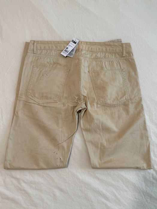 Продавам нов панталон Benetton Beige Washed Out Pants, размер 50