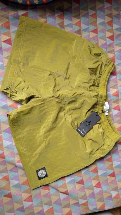 Pantaloni Stone Island kaki reflectorizant