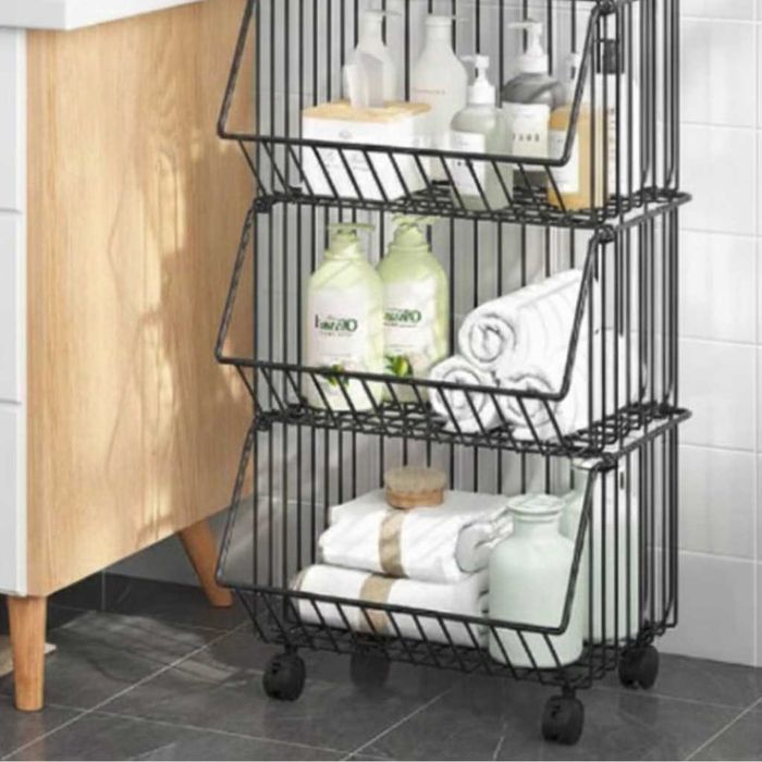 Стелаж на колелца с 3 нива