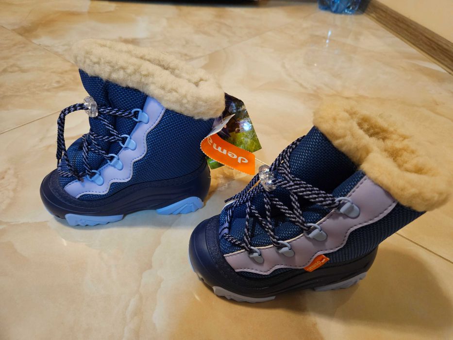 Детски зимни боти номер 25/26 с подплата от овча кожа