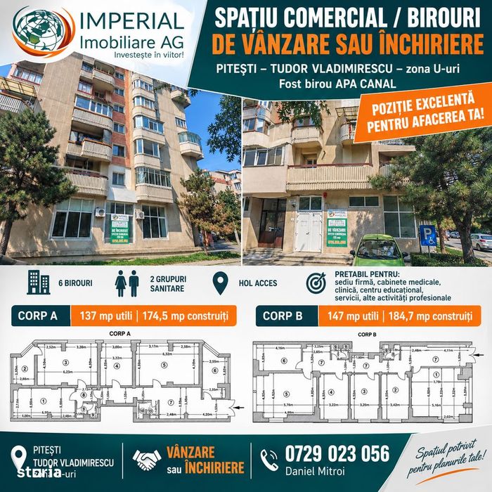 Spatiu Comercial Tudor VLADIMIRESCU - VANZARE/inchiriere