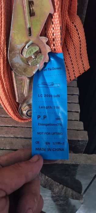 Ремень стяжной для крепления груза 4т, длина 8 метров