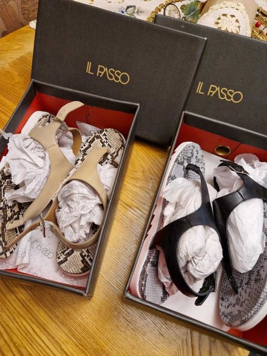 Sandale negre piele naturală