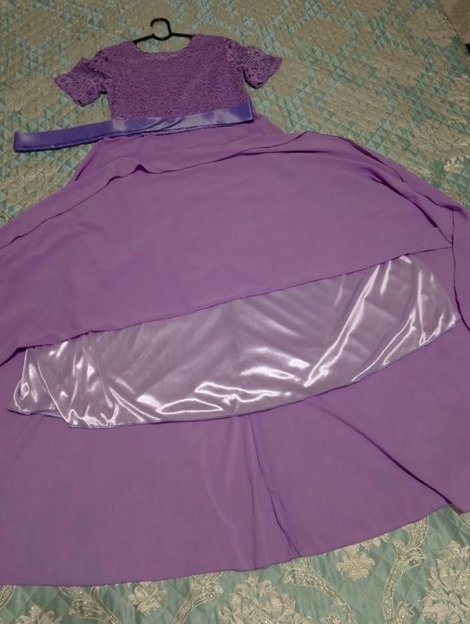 Вечернее платье сиреневое шифон