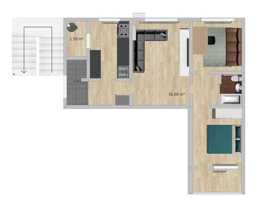 Apartament 3 camere de vanzare - Drumul Taberei - Valea Oltului