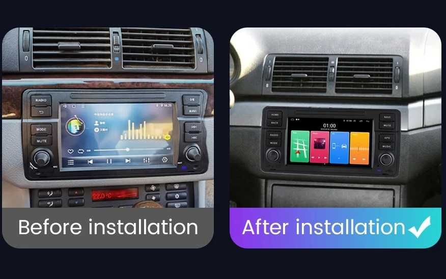 Мултимедия BMW E46 3 Двоен дин Навигация Android 316 318i 320, 325 330