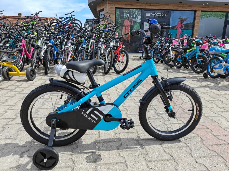 CROSS Детски алуминиев велосипед 16" ROCKET син