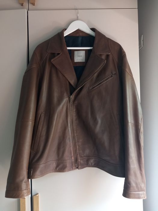 Geaca piele naturala Mango XXL barbati