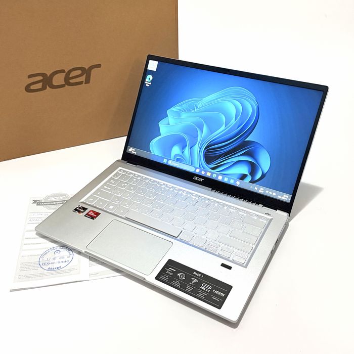НОВ Acer Swift 3/14” IPS/Ryzen 7 5700U/16GB/512GB/Гаранция