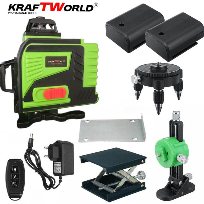 4D Лазерен Нивелир KRAFT WORLD с 16 Линии Самонивелиращ се