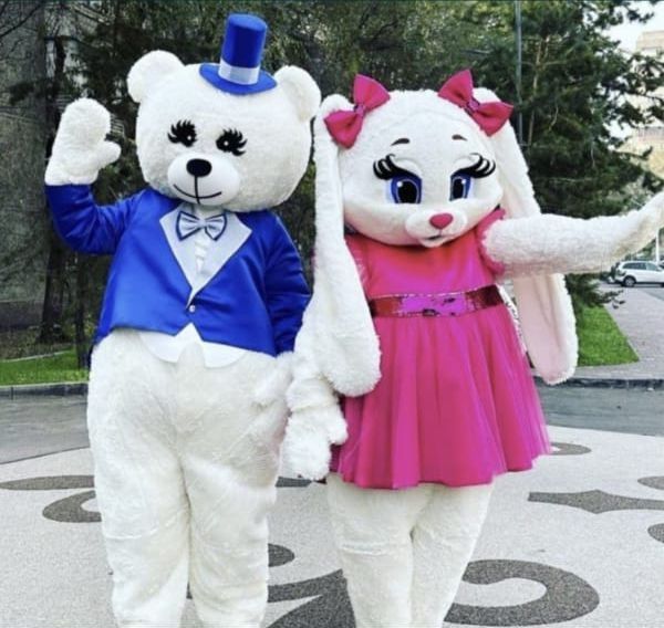 Прокат кастюма тедди мишка и зайка 6 тысяч тг КАЖДОМУ МИШКУ